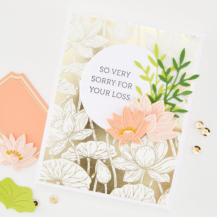 Lotus Field Letterpress + Foil Plate