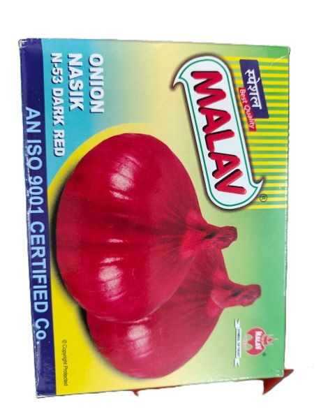 Malav Special N53 Nasik Dark Red Onion- Round, Red Bulbs, High Yield