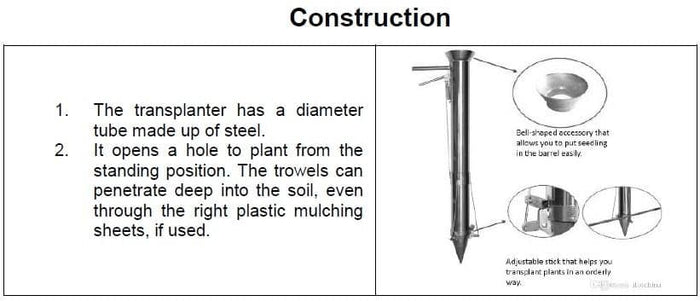 MANUAL SEEDLING TRANSPLANTER KK-MBT-01