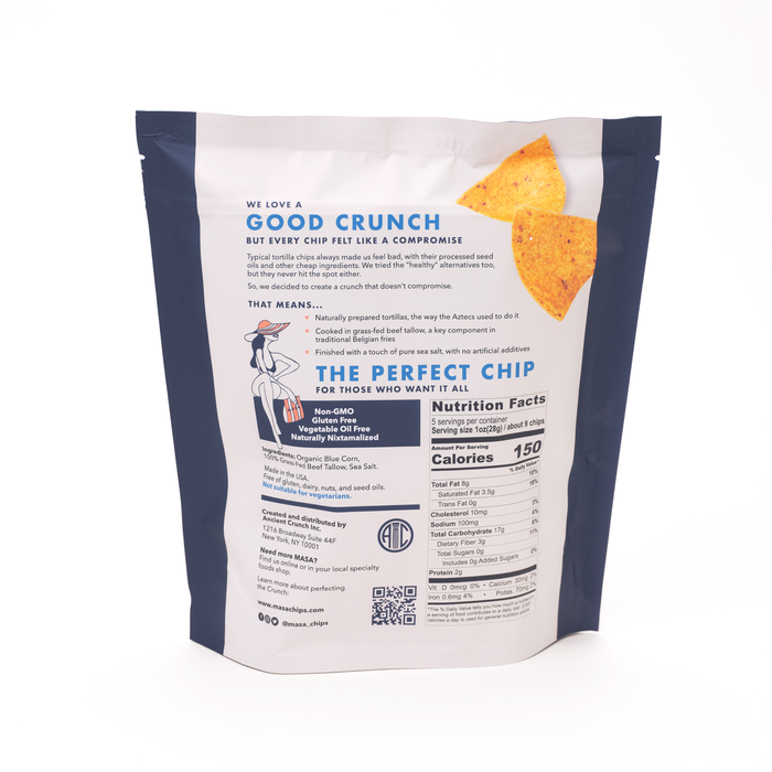 MASA Chips, Blue, 5oz Bag Case