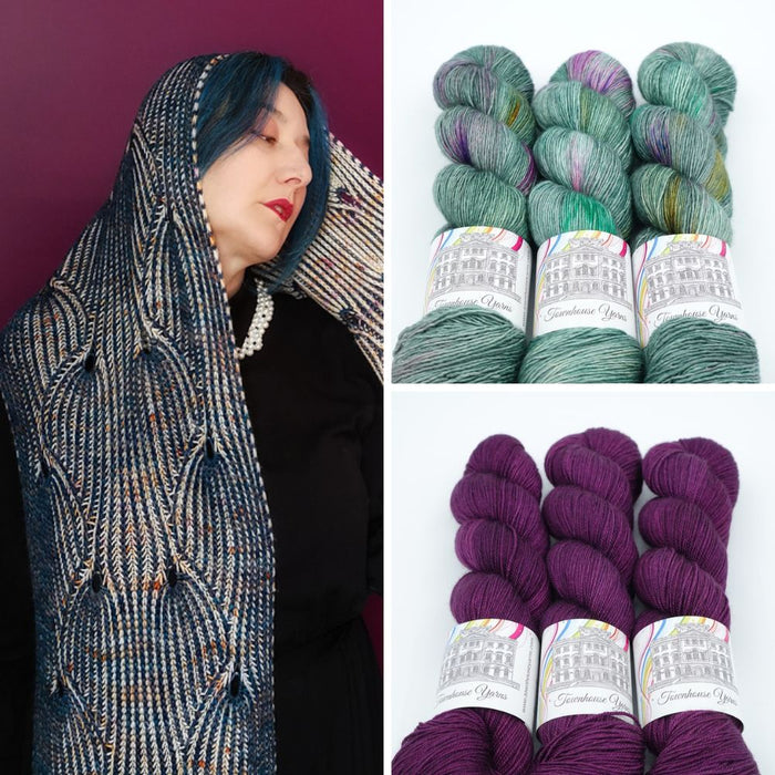 Fade St. Wildgrove + Tara 4ply Pure Majesty / Shorter Length Scarf