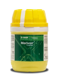 BASF Merivon Fungicide bottle contains Fluxapyroxad 250g/l + Pyraclostrobin 250g/l SC.