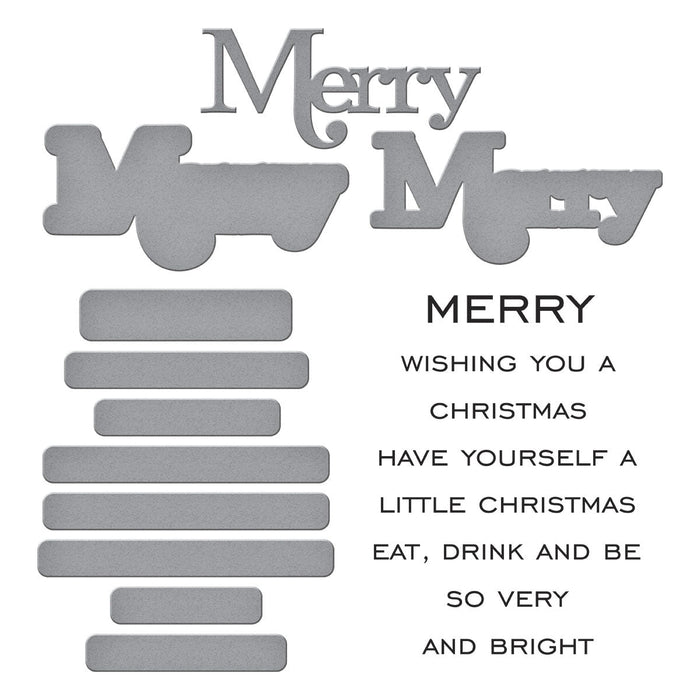 Merry Sentiments Clear Stamp & Die Set by Lisa Horton