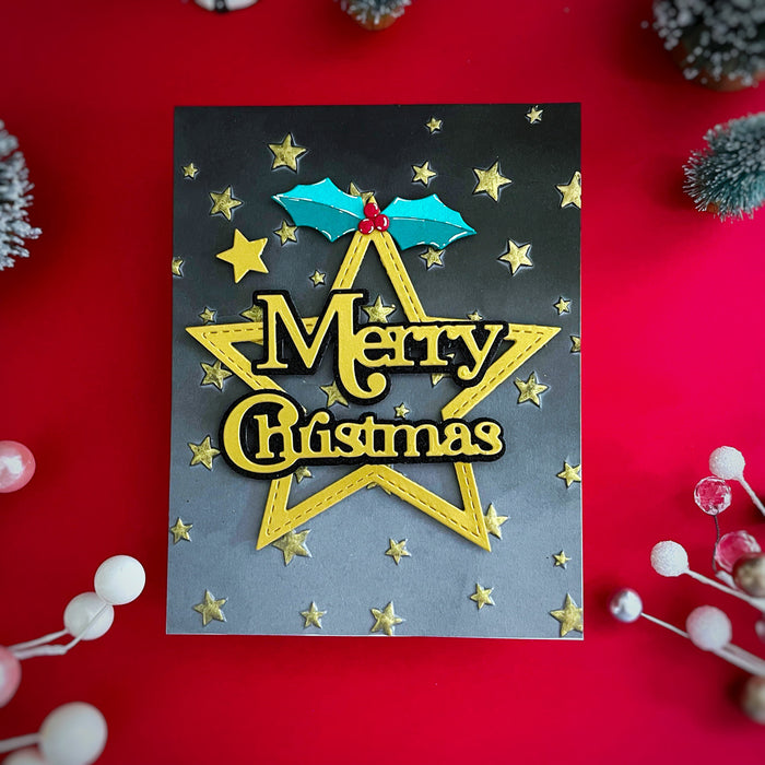 Merry Sentiments Clear Stamp & Die Set by Lisa Horton