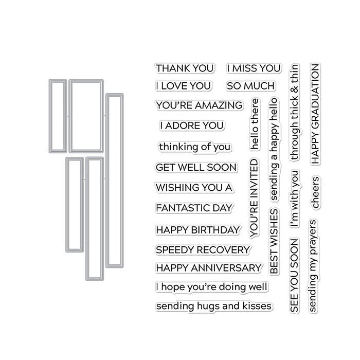 Message Strips Stamp & Cut XL Set