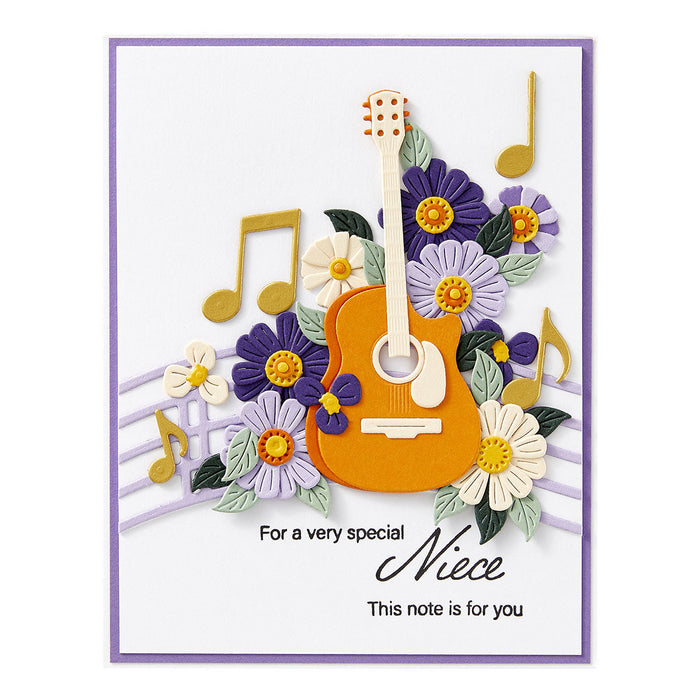 Mini Guitar Etched Dies by Bibi Cameron