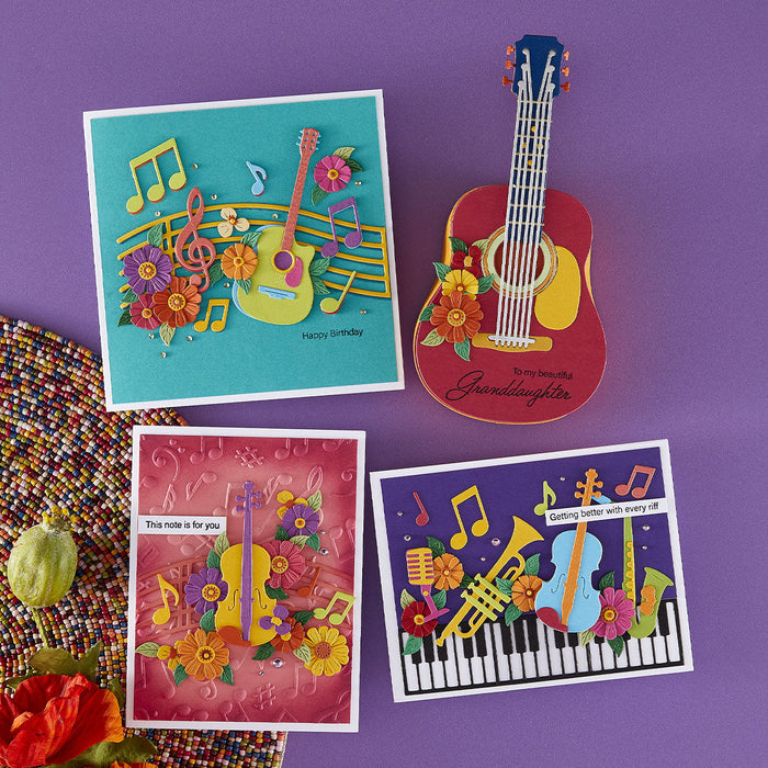 Mini Musical Instruments Etched Dies by Bibi Cameron