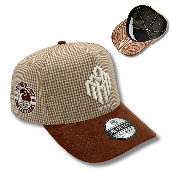 MOCHA CHECKERED MMA SNAPBACK