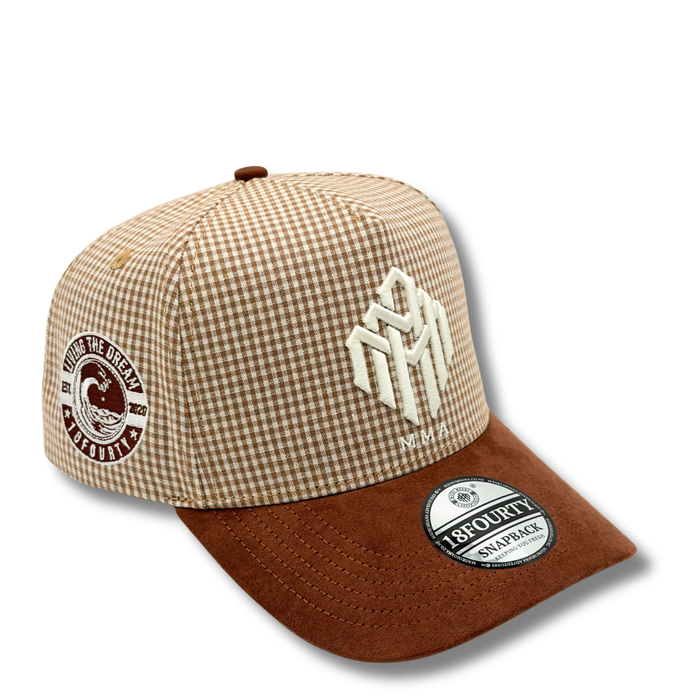 MOCHA CHECKERED MMA SNAPBACK