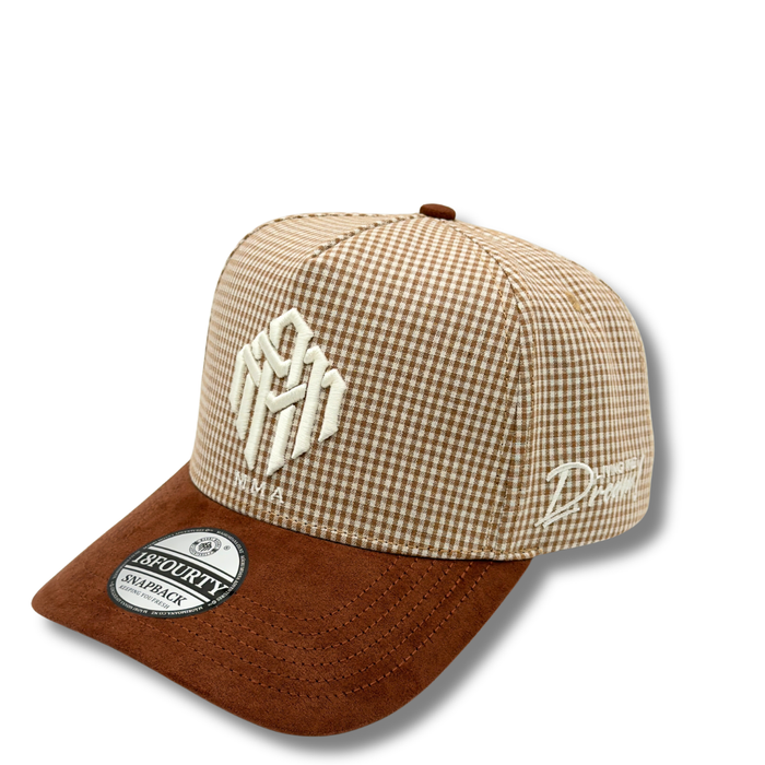 MOCHA CHECKERED MMA SNAPBACK