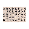 Modern Uppercase Letters Woodblock Stamp