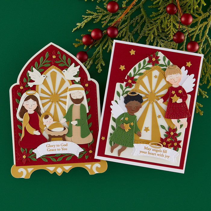 Nativity Blessings Etched Dies by Bibi Cameron