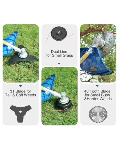 Neptune BC-1200E 2 in 1 Electric Corded Brush Cutter Portable & Lightweight Grass Trimmer | 1400W, 7500 RPM, 380mm Cutting Width