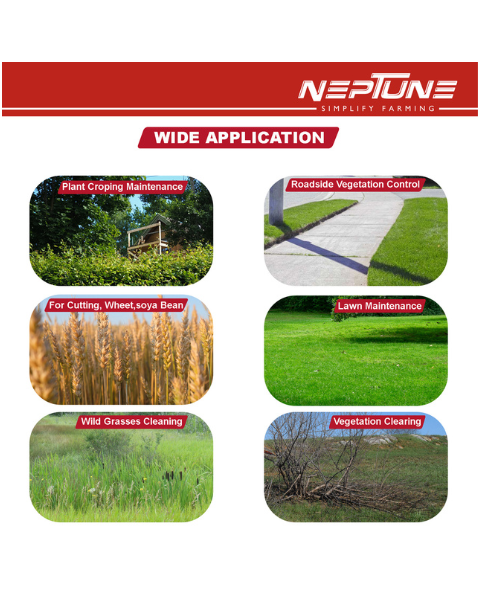 Neptune BC-520 Brush Cutter 52 CC Advanced Technology Side Pack 2 Stroke Petrol Engine Grass Trimmer