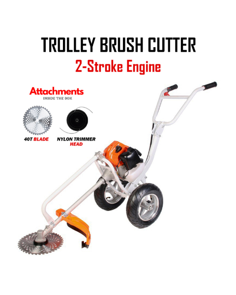 Neptune BC-520W Hand Push Brush Cutter | 2 Stroke Advanced Technology, 52CC Petrol Engine, 40T Blade