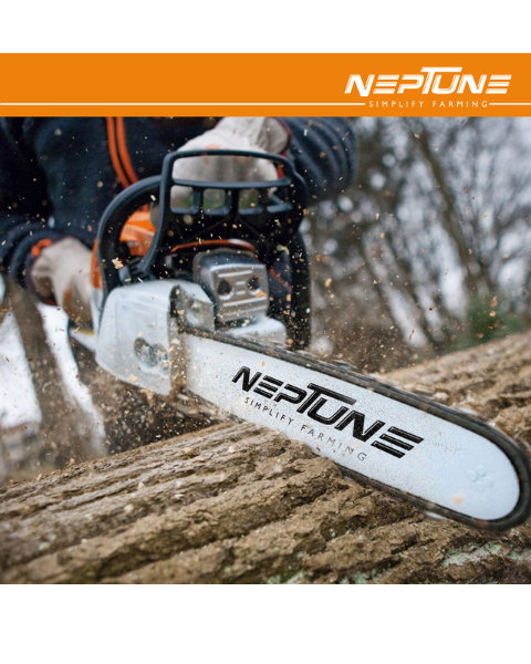 Neptune CS-62 Heavy Duty 62CC Powerful 2Stroke Petrol Chain Saw | Woodcutting Saw with 55.8cm (22") Blade