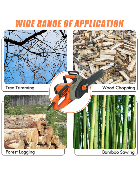 Neptune Electric Chain Saw 2600W Copper Motor | 40.6cm (16")Guide Bar | 4800 RPM | Automatic Oiler