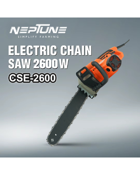 Neptune Electric Chain Saw 2600W Copper Motor | 40.6cm (16")Guide Bar | 4800 RPM | Automatic Oiler