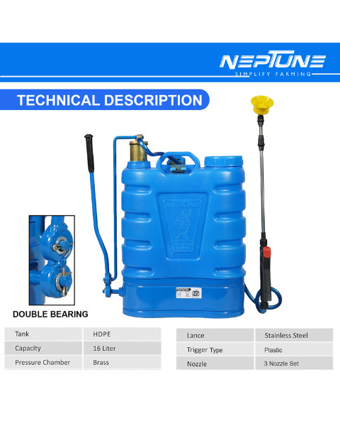 Neptune Hariyali-12 16L Knapsack Hand Operated Sprayers