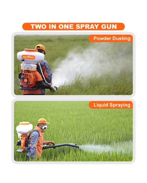 Neptune MBD-20 2 in 1 Knapsack Mist Blower, Powder Duster and Sprayer, 2-Stroke 43cc Petrol Engine, 20L Tank Capacity