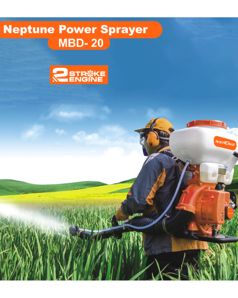 Neptune MBD-20 2 in 1 Knapsack Mist Blower, Powder Duster and Sprayer, 2-Stroke 43cc Petrol Engine, 20L Tank Capacity