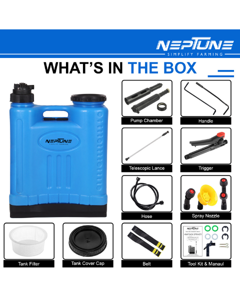 Neptune NF-10B Manual Knapsack Sprayer, Hand-Operated High-Pressure Pump Sprayers
