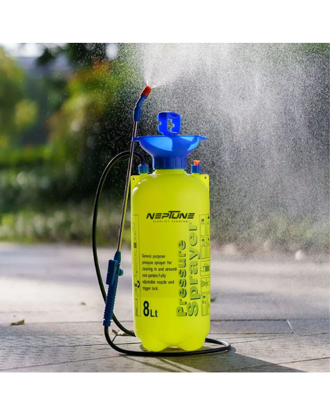 Neptune NF 8L Hand Operated Multi-Purpose Compression Sprayer | Adjustable Shoulder Strap, Pressure Relief Valve