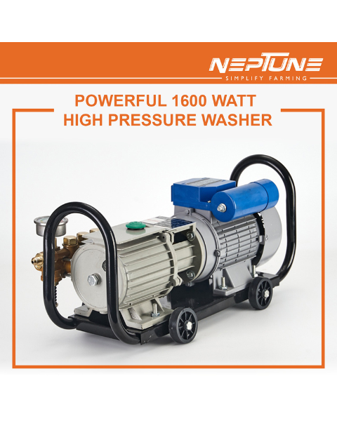 Neptune Simplify Farming PW-280 Electric Portable High Pressure Washer | Powerful 1600W, Flow Rate 10L/Min