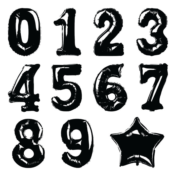Number Balloons Cling Rubber Stamp and Die Bundle by Simon Hurley