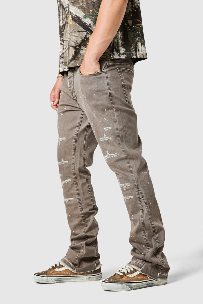 Oasis 2.0 Flare Jean - Washed Taupe