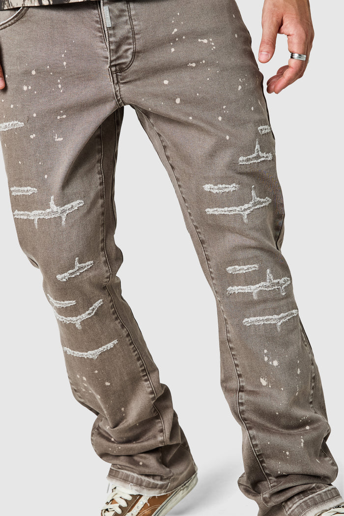 Oasis 2.0 Flare Jean - Washed Taupe