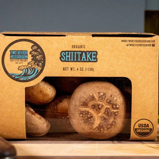 Organic Shiitake Mushrooms, 4 oz Two River Mushroom