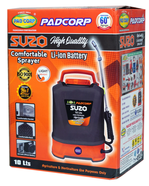 PAD Corp Suzo 10L Battery Sprayer – Lithium Battery with Adjustable Control & Easy Use