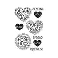Peace & Love Clear Stamp Set
