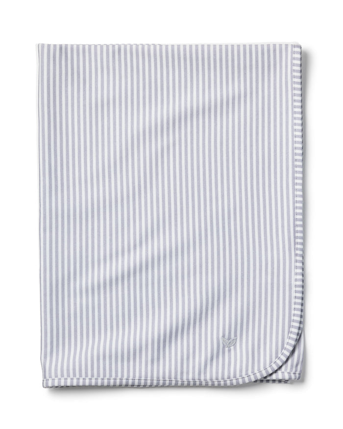 Pima Baby Blanket in Grey Stripes in Grey Stripes#Color_Grey Stripes