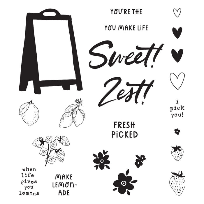 Pink Lemonade Stamp & Die Bundle with Simple Stories