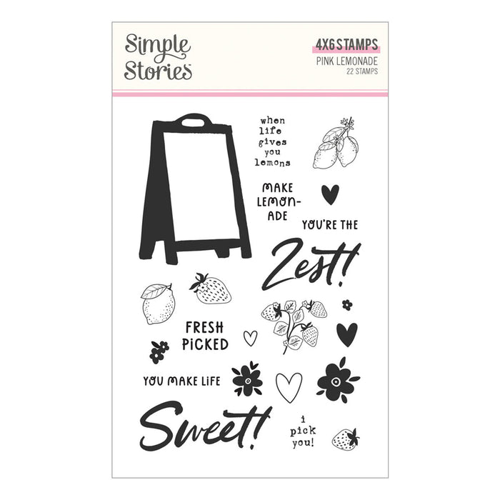 Pink Lemonade Stamp & Die Bundle with Simple Stories