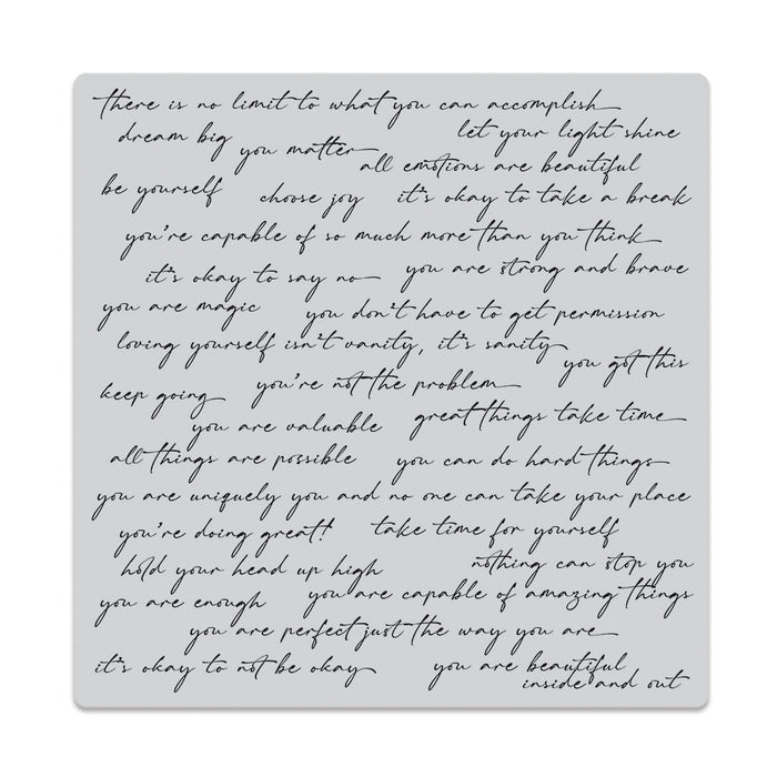 Positive Script Bold Prints Cling Stamp