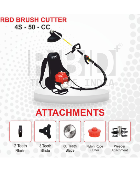 RBD 50cc Backpack Brush Cutter with Tiller