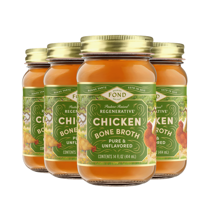 Regenerative Pasture-Raised Chicken Bone Broth 14oz