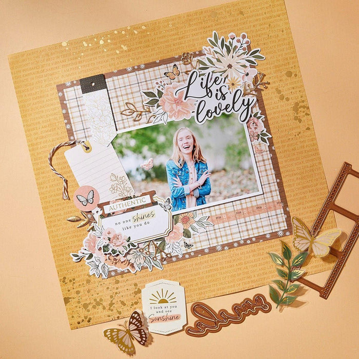 Rosie's Studio Golden Afternoon Cardstock Diecut Ephemera - Sentiments
