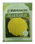 Rudraksh F1 Rudra Yellow Ball Marigold- Tall Plant, Vibrant Yellow Flowers
