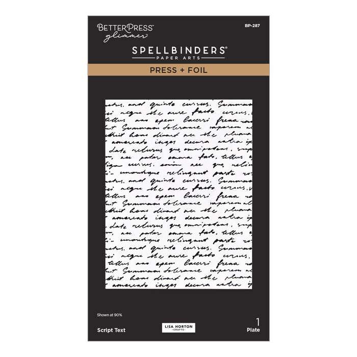 Script Text BetterPress Plate by Lisa Horton
