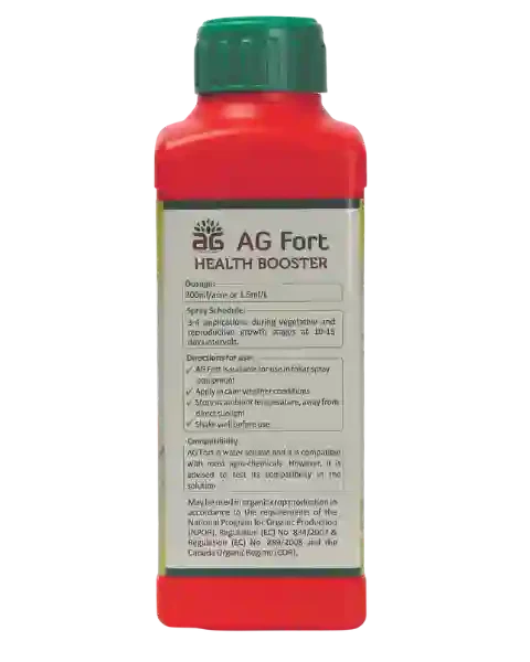 Image showing label of SEA6 Energy AG Fort with dosage and application information