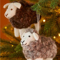 Set Of 2 Felt Sheep Decoration | Namaste - This is Knit