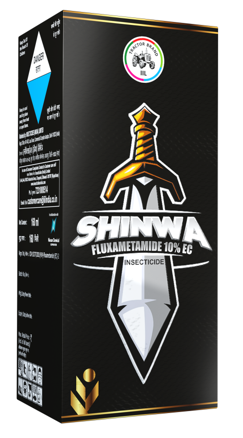 INSECTICIDES (INDIA) LIMITED Shinwa Insecticide box contains Fluxametamide 10% w/w EC.