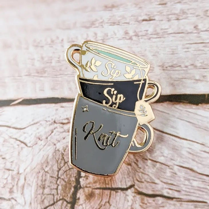 Sip Sip Knit Pin | Hello Kim - This is Knit