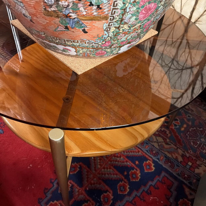 SMOKED GLASS COFFEE TABLE