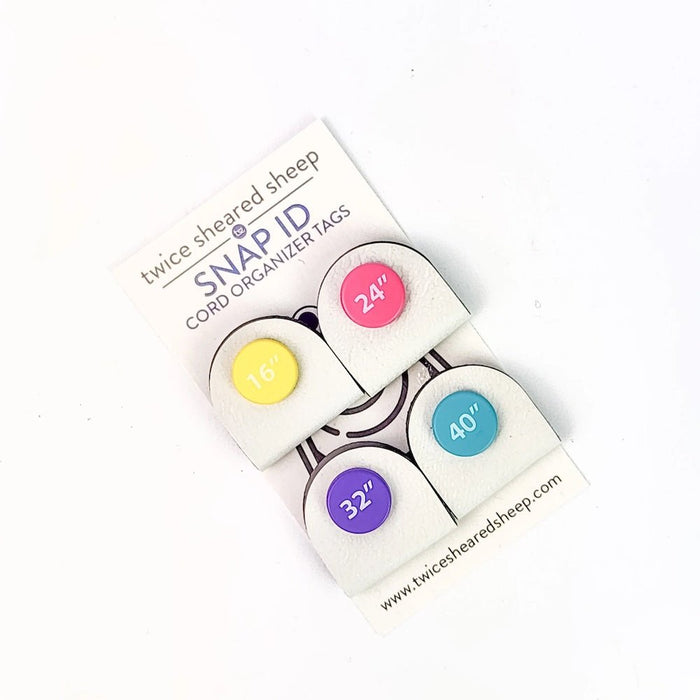 Snap ID Cord Organiser Tags | Twice Sheared Sheep - This is Knit