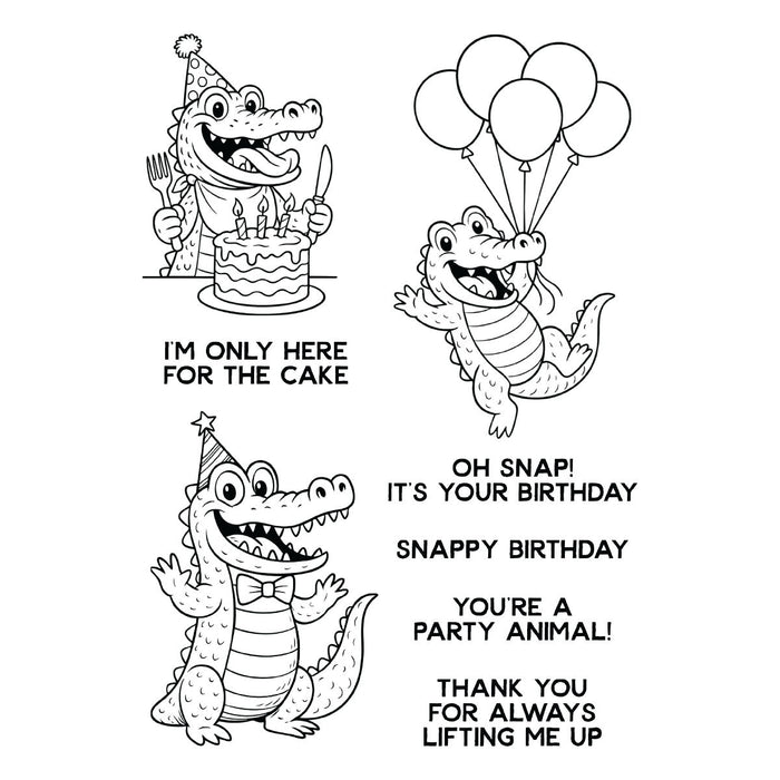 Snappy Birthday Stamp & Die Bundle by Simon Hurley